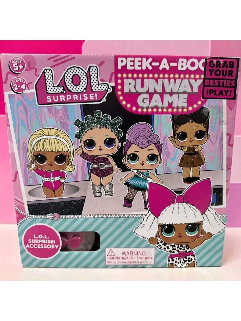 L.O.L. Surprise Peek-A-Boo Runway Game For Kids Ages 5+ With Surprise Accessory